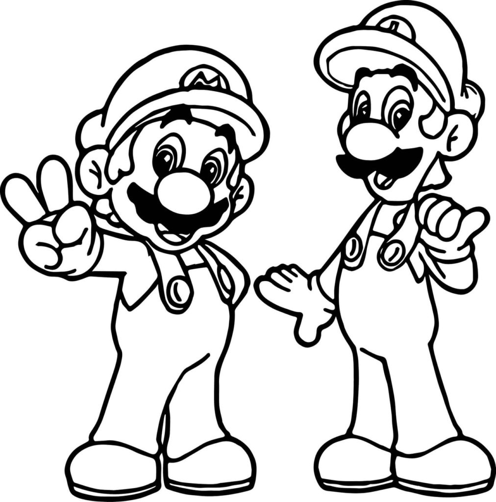 100 Coloriages Mario À Imprimer Gratuitement | Mario Et Luigi destiné Coloriage Mario Film