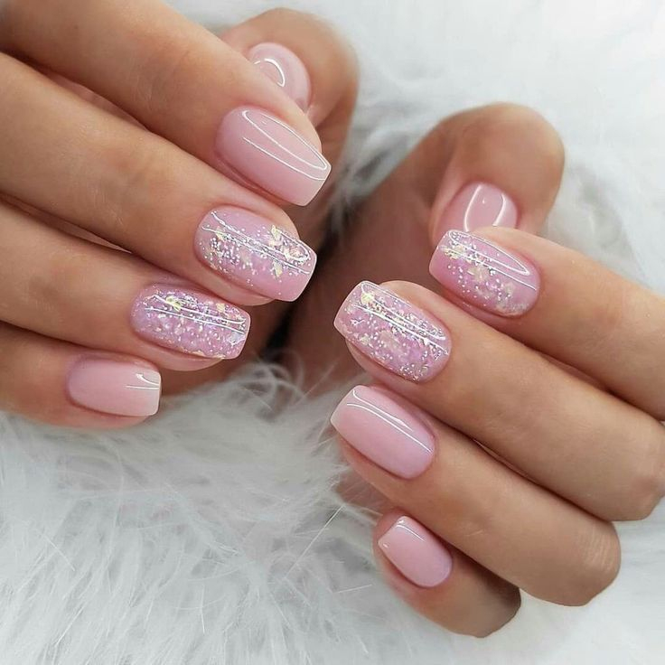 101 Idées Manucure Rose Qui Sont Parfaites Pour L'Été - Manucure, Mode tout Idee Ongle Paillette