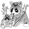 13 Simple Mandala Animaux Panda Stock | Coloriage Zen Animaux avec Panda À Imprimer
