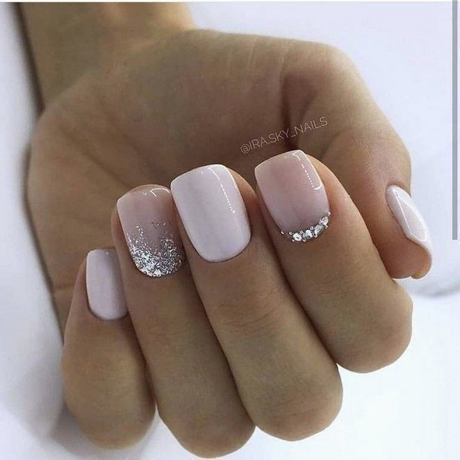 130 Glitter Gel Nail Designs Pour Les Ongles Courts Pour Le Printemps avec Idee Ongles Paillettes