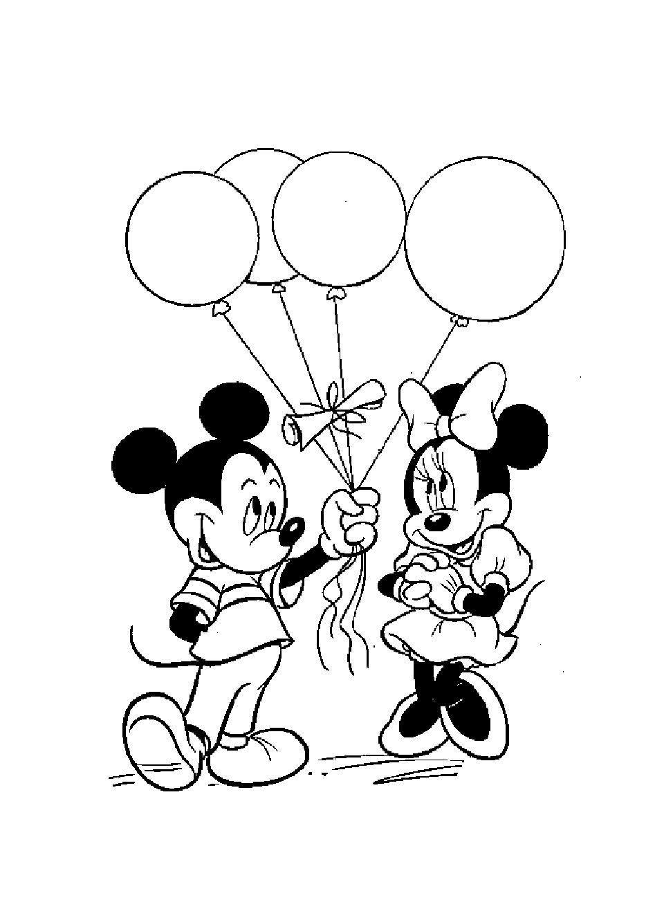 14 Antique Coloriage Mickey Et Ses Amis Images | Balão Para Colorir encequiconcerne Mickey Et Minnie Coloriage