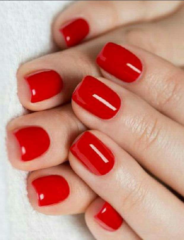 15 Idées De Manucures Pour Ongles Courts | Ongles Rouges, Vernis À destiné Ongle En Gel Rouge