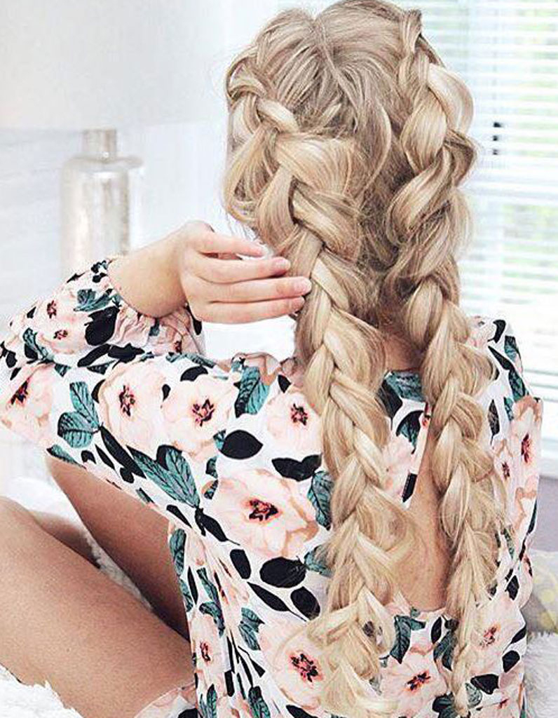 2 Grosses Tresses Collées - La Tresse Collée En 20 Déclinaisons serapportantà Modele Tresses Collées Demi Tete