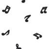 24 Notes De Musique En Bois Noir 1,5 X 3 Cm - Vegaooparty dedans Page De Garde De Musique