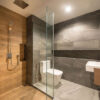 33 Stylish Wood Look Tile Ideas For Bathrooms - Shelterness avec Salle De Bain Gris Et Bois