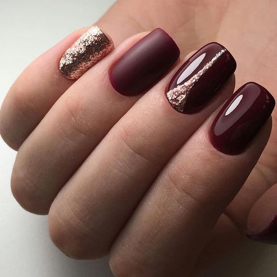 34 Meilleures Idées De Vernis Semi Permanent Burgundy Nail Designs avec Idee Ongle Rouge