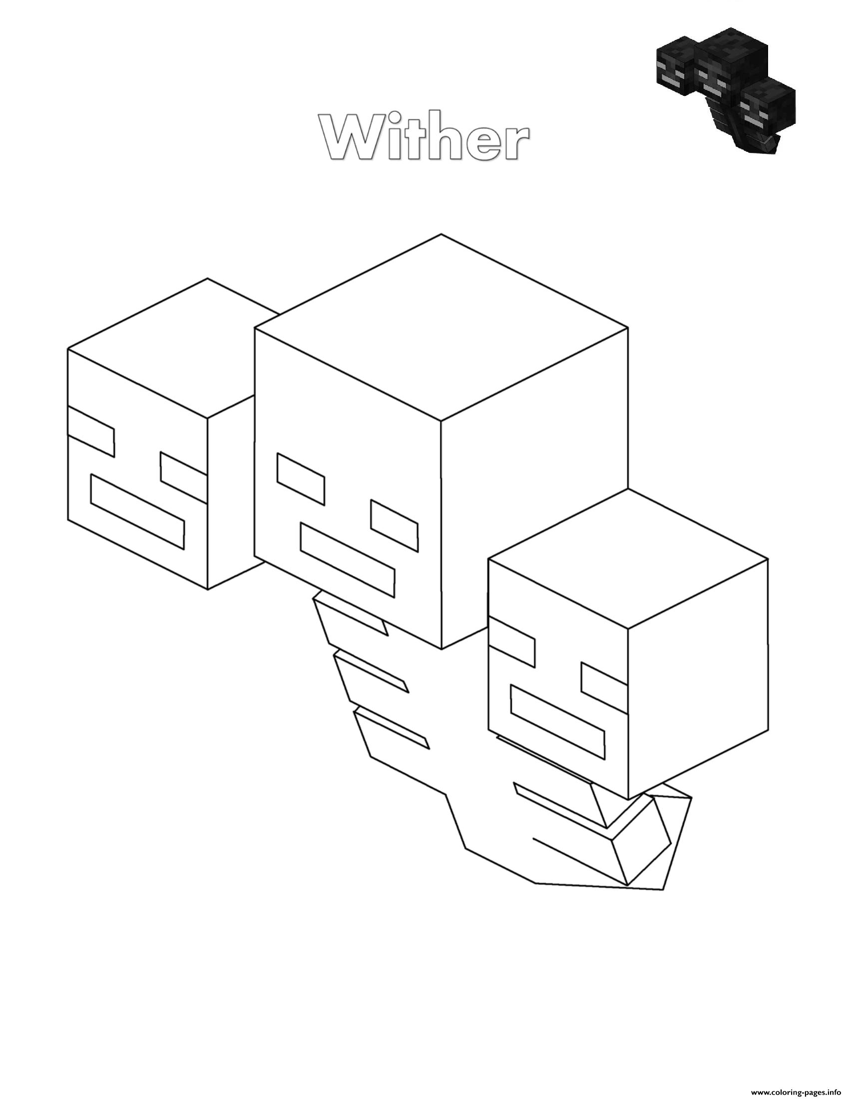 34 Minecraft Wither Coloring Pages - Zsksydny Coloring Pages avec Minecraft A Imprimer