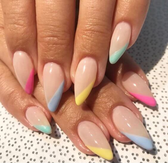 40 Elegant Almond Nails For Summer 2022 - Belletag destiné Idee Ongles Été