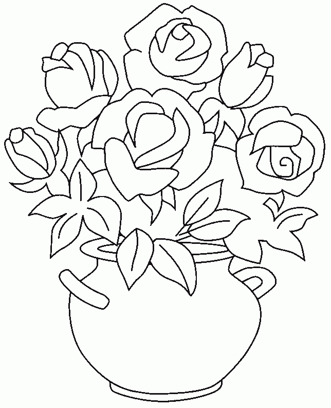 57 Dessins De Coloriage Roses À Imprimer Sur Laguerche - Page 6 intérieur Rose A Colorier