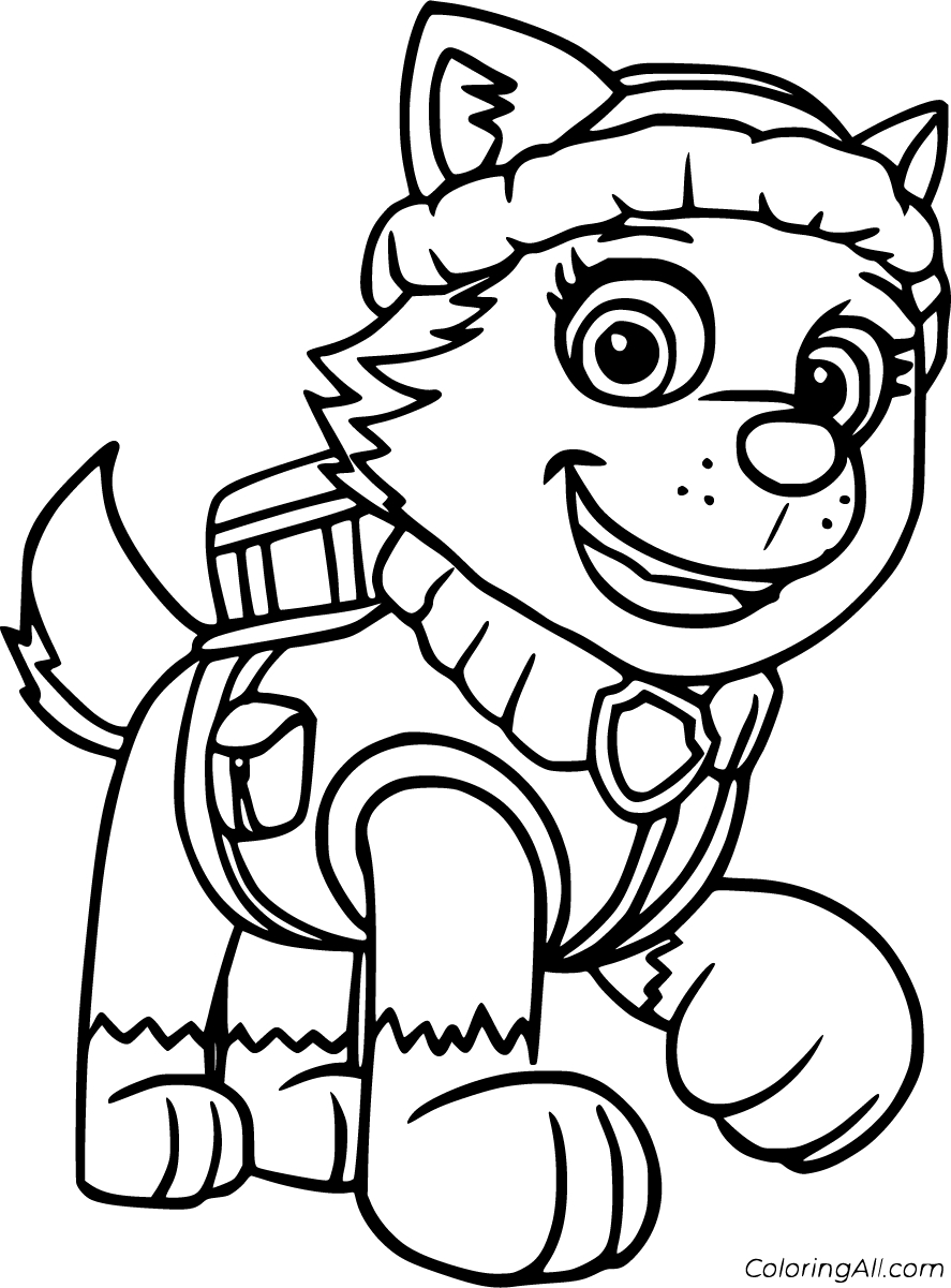 8 Free Printable Everest Paw Patrol Coloring Pages In Vector Format avec Coloriage Everest