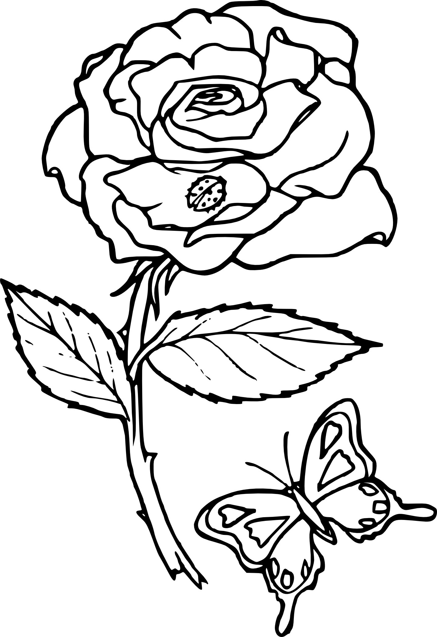 9 Beau De Fleurs A Colorier Stock - Coloriage dedans Rose À Colorier