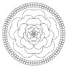 A Mandala Rose A4 Coloring Page Printable pour Coloriage Rose Mandala