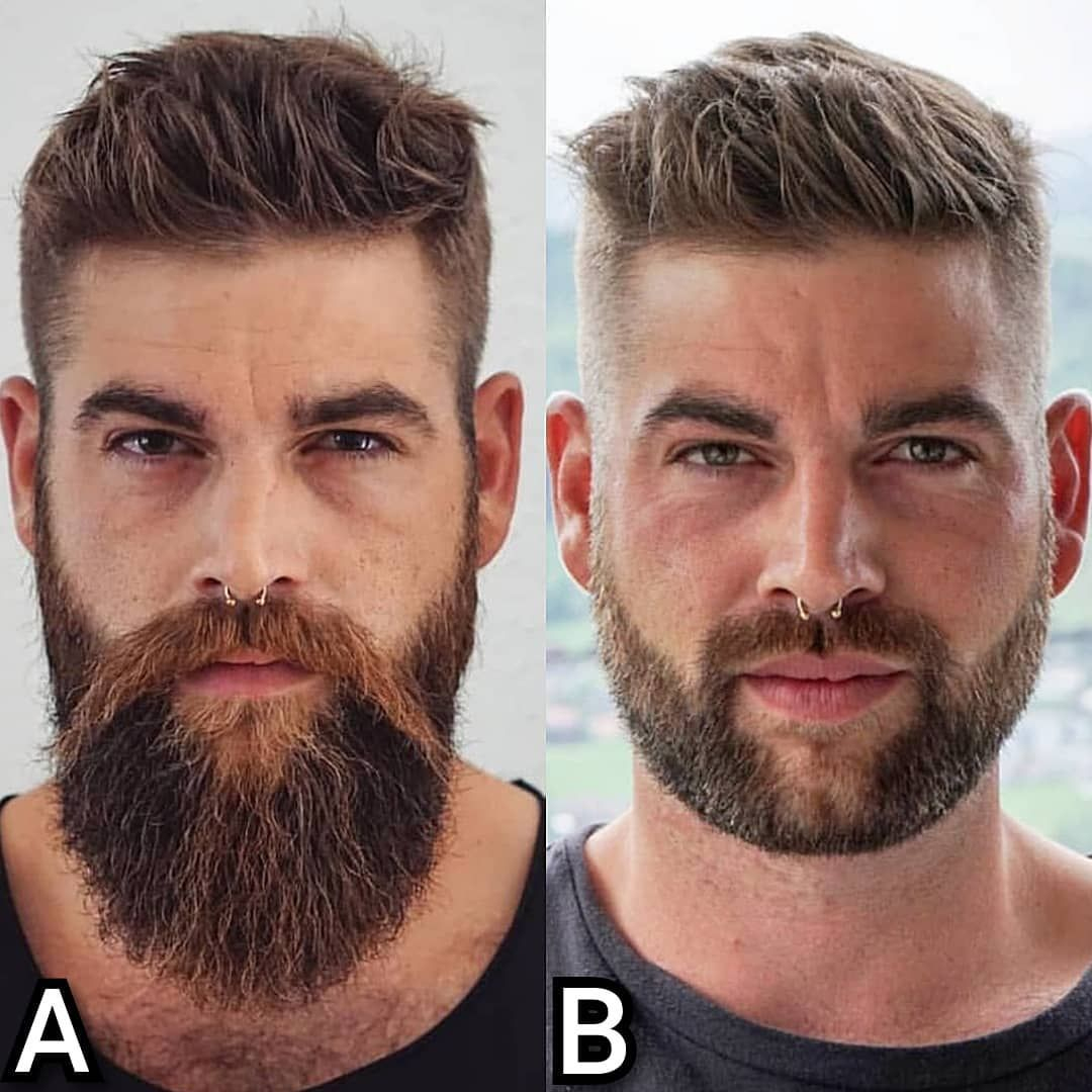 A Or B?  | Coiffure Homme, Modele Coiffure Homme, Barbe Look destiné Coupe De Barbe