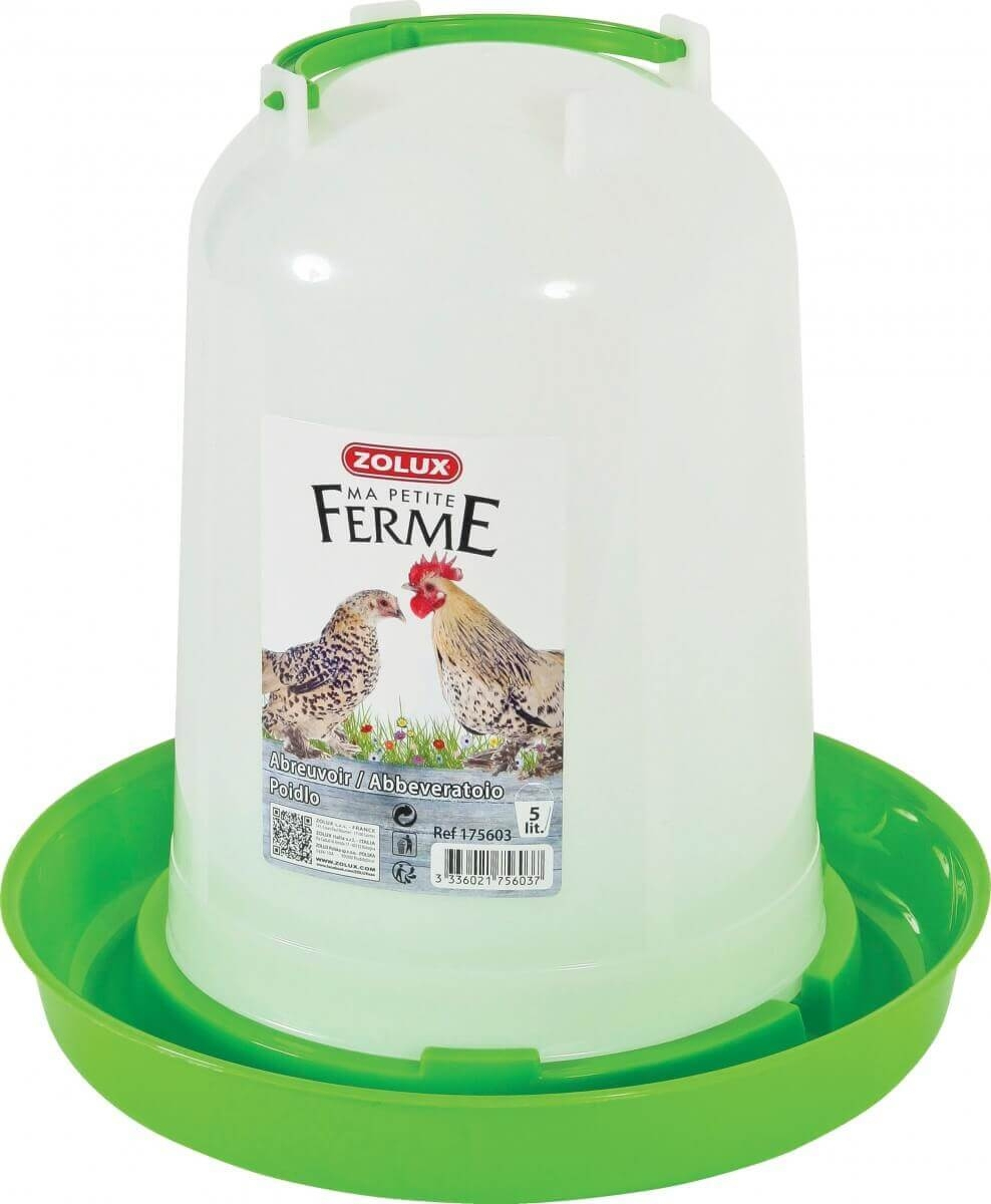 Abreuvoir Zolux Poules Ou Cailles 5 L - Basse -Cour pour Abreuvoir Poules Tuyau Pvc