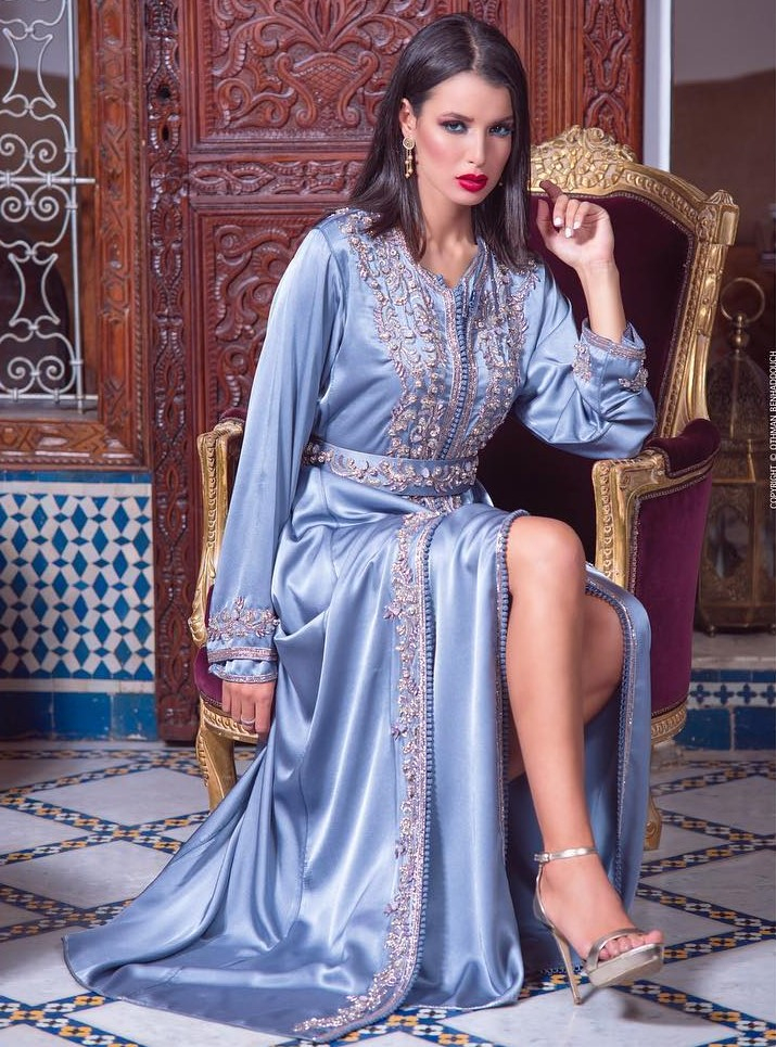 Acheter Caftan Marocain En Mousseline De Soie - Caftan Prestige encequiconcerne Caftan Marocain 2022