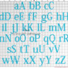 Alphabet Point De Croix Kozuka Mincho Hauteur 20 Couleur Bleue Dmc 996 dedans Alphabet Point De Croix