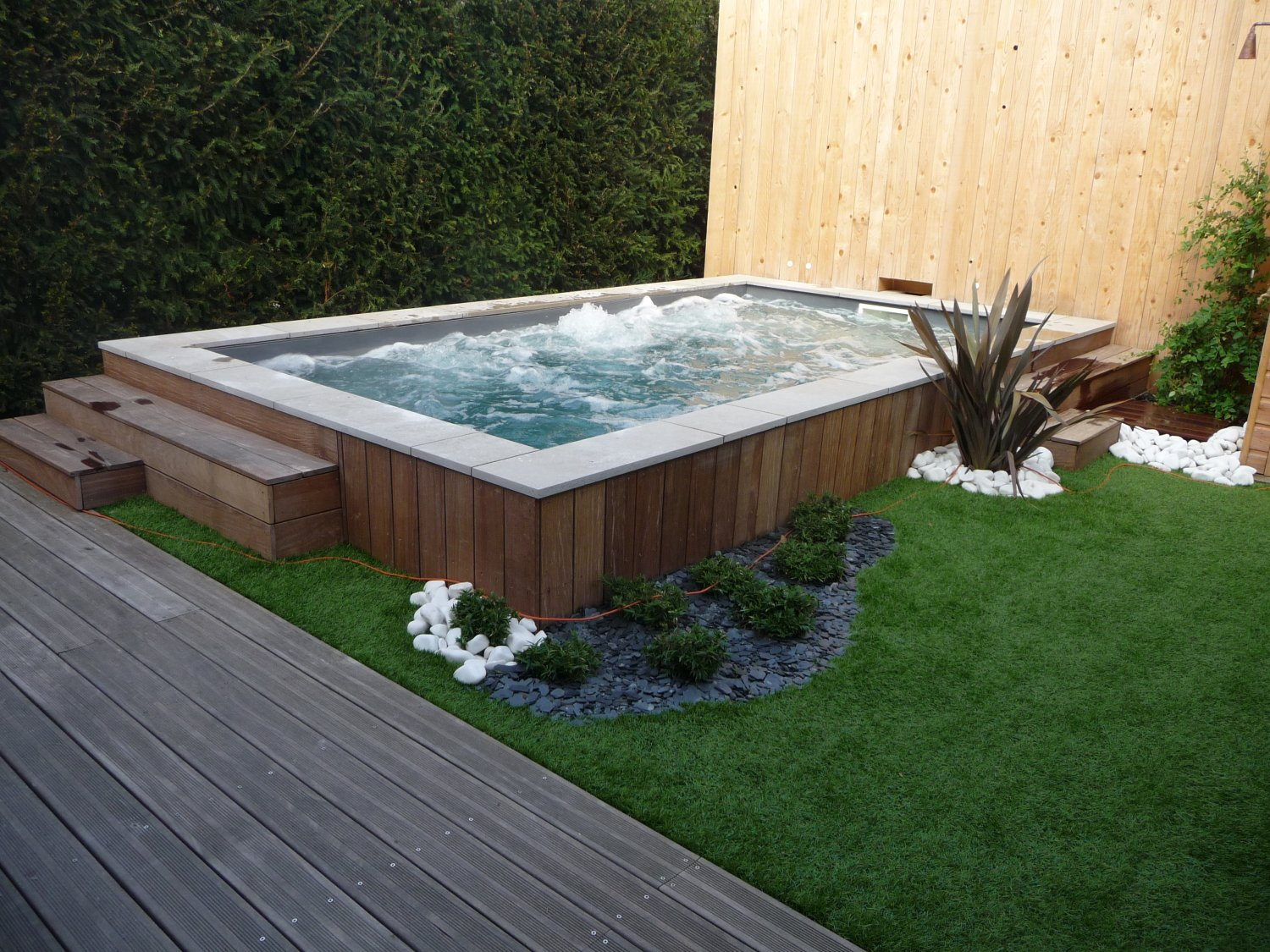 Amenagement Jardin Avec Piscine Bois pour Piscine Hors Sol Bois Avec Terrasse