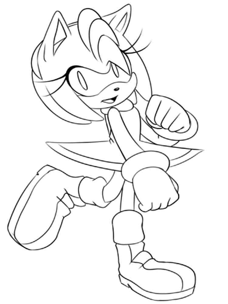 Amy Rose Coloring Pages tout Coloriage Amy Rose