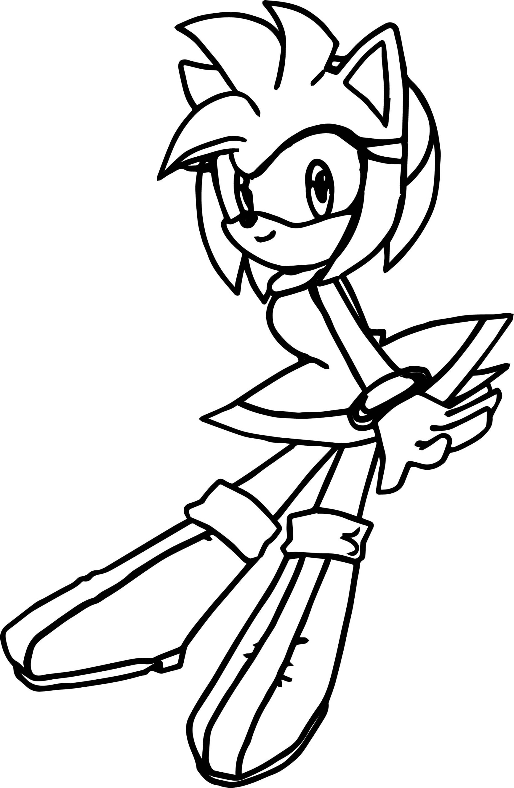 Amy Rose Waiting Coloring Page | Wecoloringpage serapportantà Coloriage Amy Rose