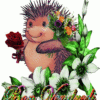 An Image Of A Hedgehog With Flowers On It'S Back concernant Rigolo Gif Animé Bonne Année