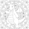 Ausmalbilder Mandala Pokemon. Kostenlos Drucken, Mehr Als 80 Bilder à Coloriage Dracolosse