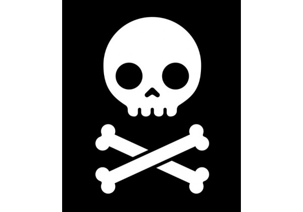 Autocollant Mural Tete De Mort Pirate - Le-Monde-Du-Stickers.fr concernant Tête De Mort Pirate À Imprimer