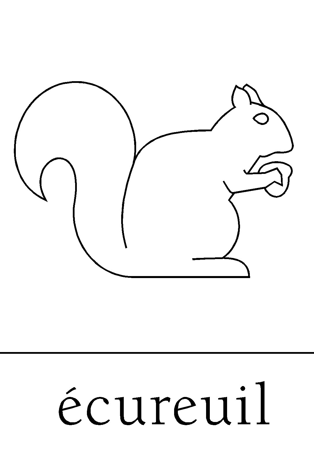 Automne En Maternelle : Un Écureuil intérieur Dessin A Imprimer Ecureuil
