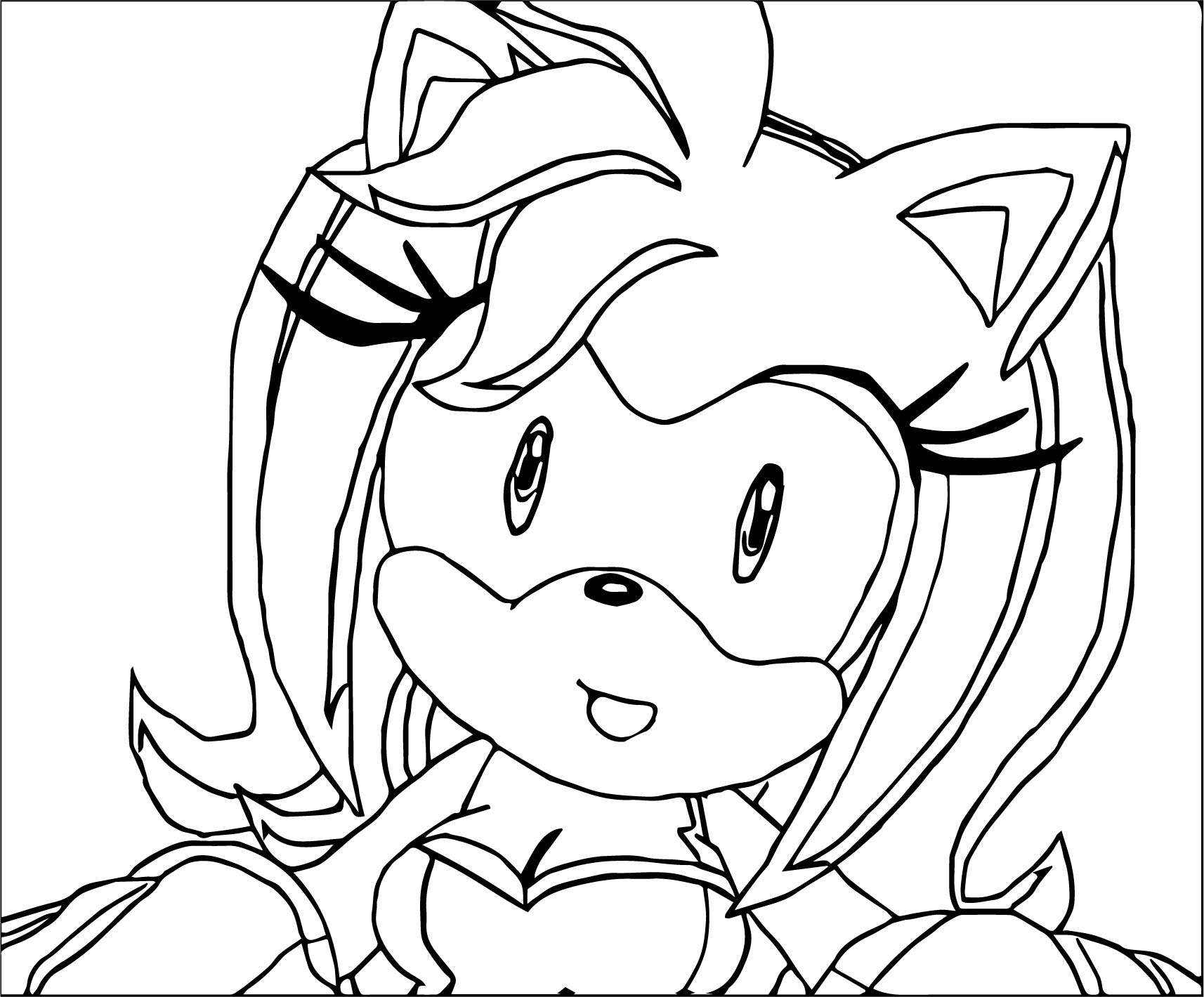 Be Suprised Amy Rose Coloring Page | Wecoloringpage destiné Coloriage Amy Rose