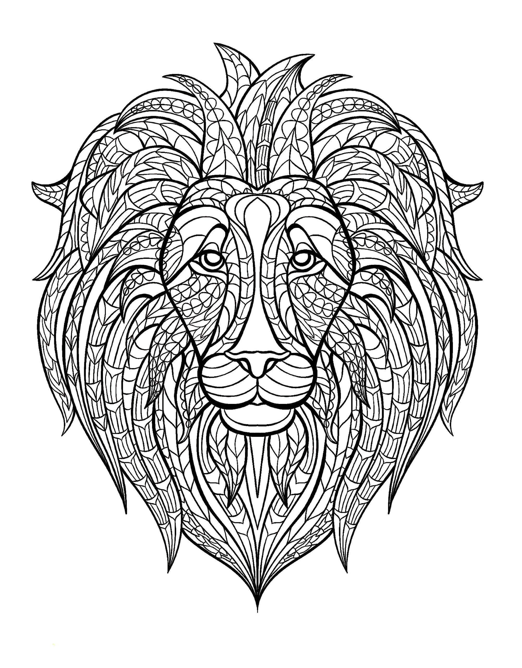 Belle Coloriage De Mandala Lion | 30000 ++ Collections De Pages À intérieur Mandala Lion À Imprimer