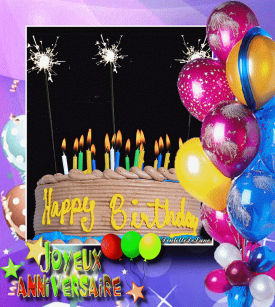 Birthday Joyeux Anniversaire Gif Animé Musique : Joyeux Anniversaire 80 dedans Gif 2023 Gratuit Animé