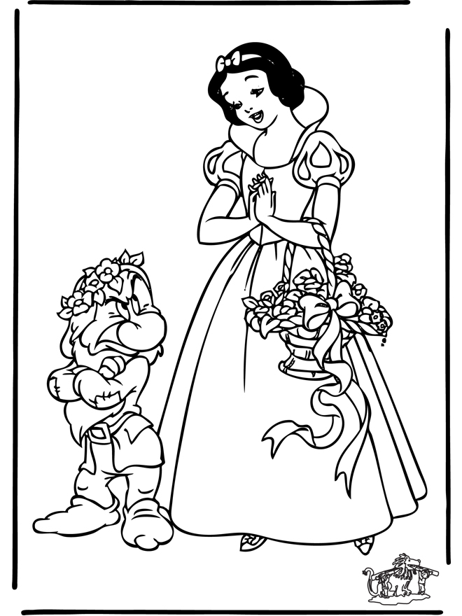 Blanche-Neige 15 - Coloriages Blanche-Neige serapportantà Coloriage Blanche Neige