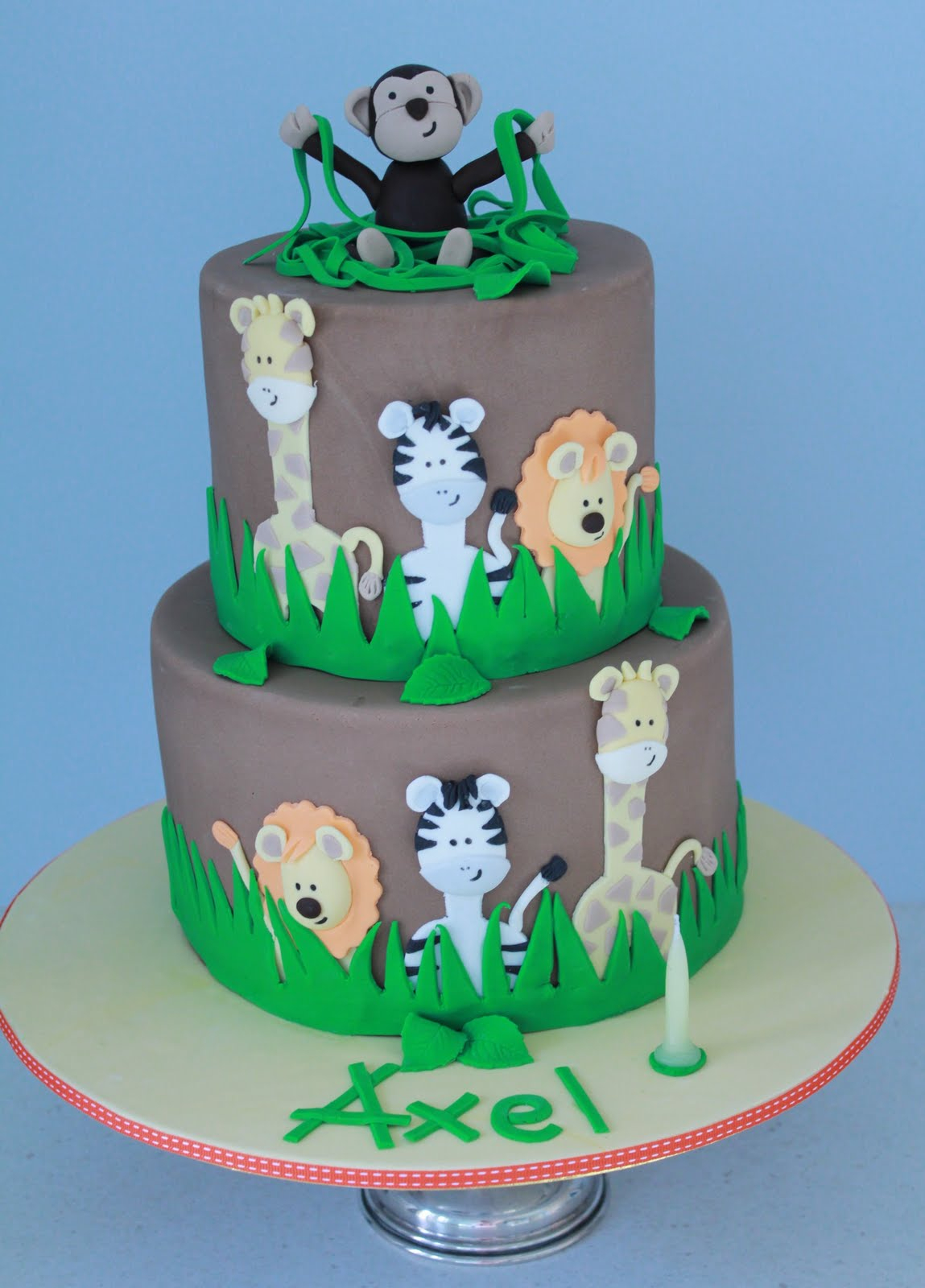 Blissfully Sweet: Jungle Themed 1St Birthday Cake encequiconcerne Gateau Theme Jungle