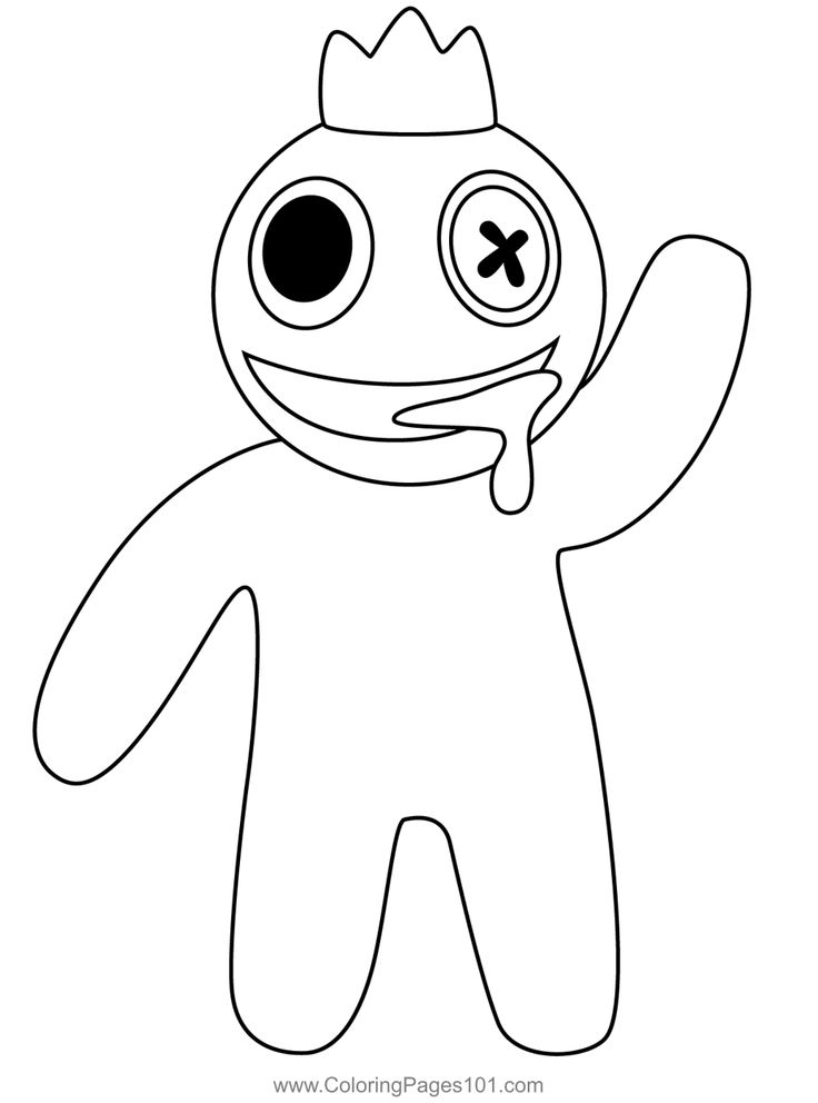 Blue Raising Hand Rainbow Friends Roblox In 2022 | Coloring Pages, Fnaf concernant Blue Rainbow Friends Coloring Pages