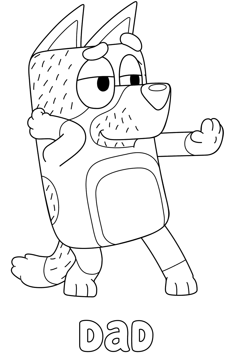 Bluey Characterss Coloring Pages - Coloring Cool tout Bluey Coloriage