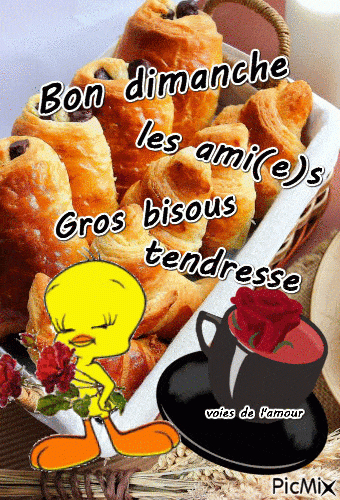 Bon Dimanche Les Ami(E)S, Gros Bisous Tendresse | Bon Dimanche, Bon serapportantà Bonjour Dimanche Gif