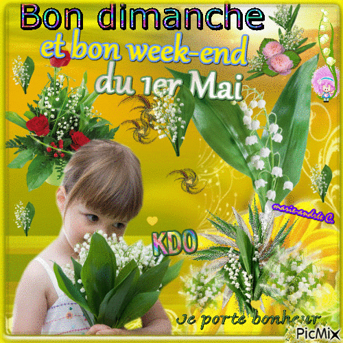 * Bons Dimanche Et Week-End Du 1Er Mai * - Free Animated Gif - Picmix destiné Gif 1Er Mai 2023