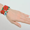 Bracelet En Perles De Rocaille Bijou Fait Main Motif Floral Cadeau Pour à Bracelet Perle De Rocaille