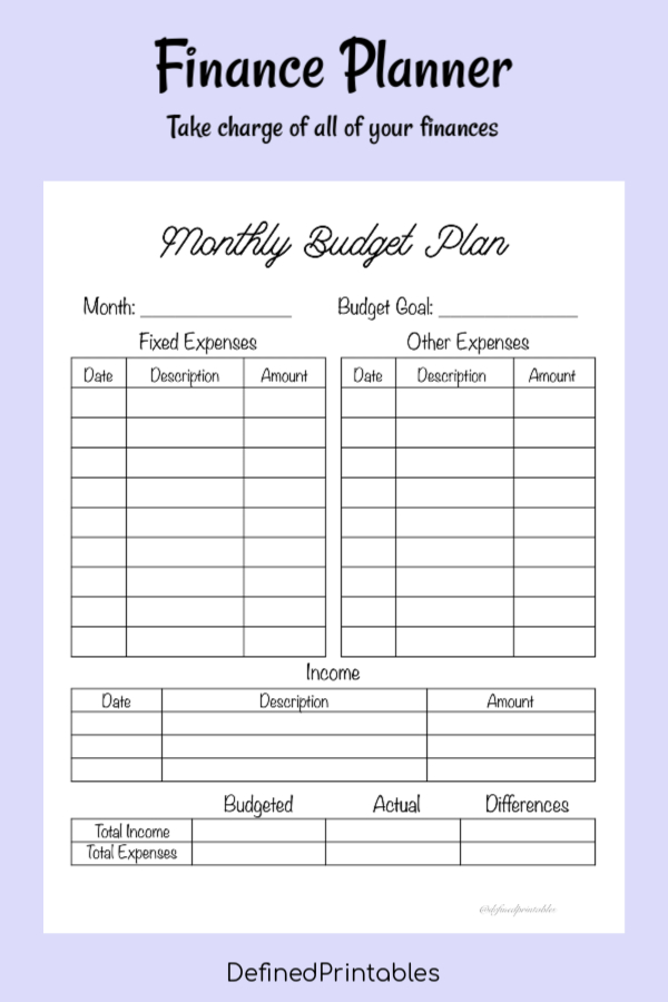 Budget Planner Printable | Budget Planner, Financial Planner, Monthly intérieur Budget Planner Pdf Gratuit