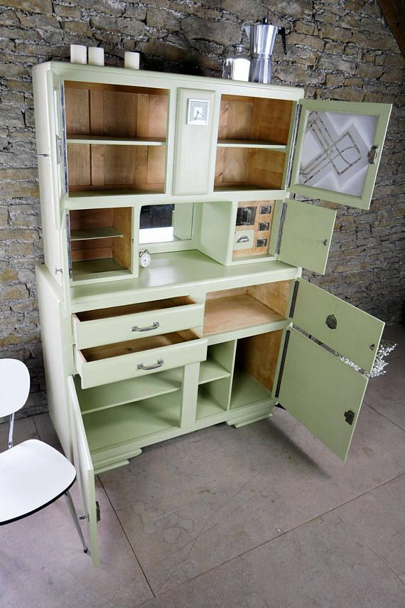 Buffet Mado 40 50&amp;#039;S Vert Vintage. | Relooking Meuble Ancien, Relooker à Buffet Mado Relooké