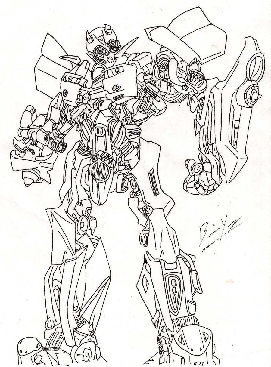 Bumblebee Transformer Coloring Page At Getdrawings | Free Download tout Transformer Coloriage