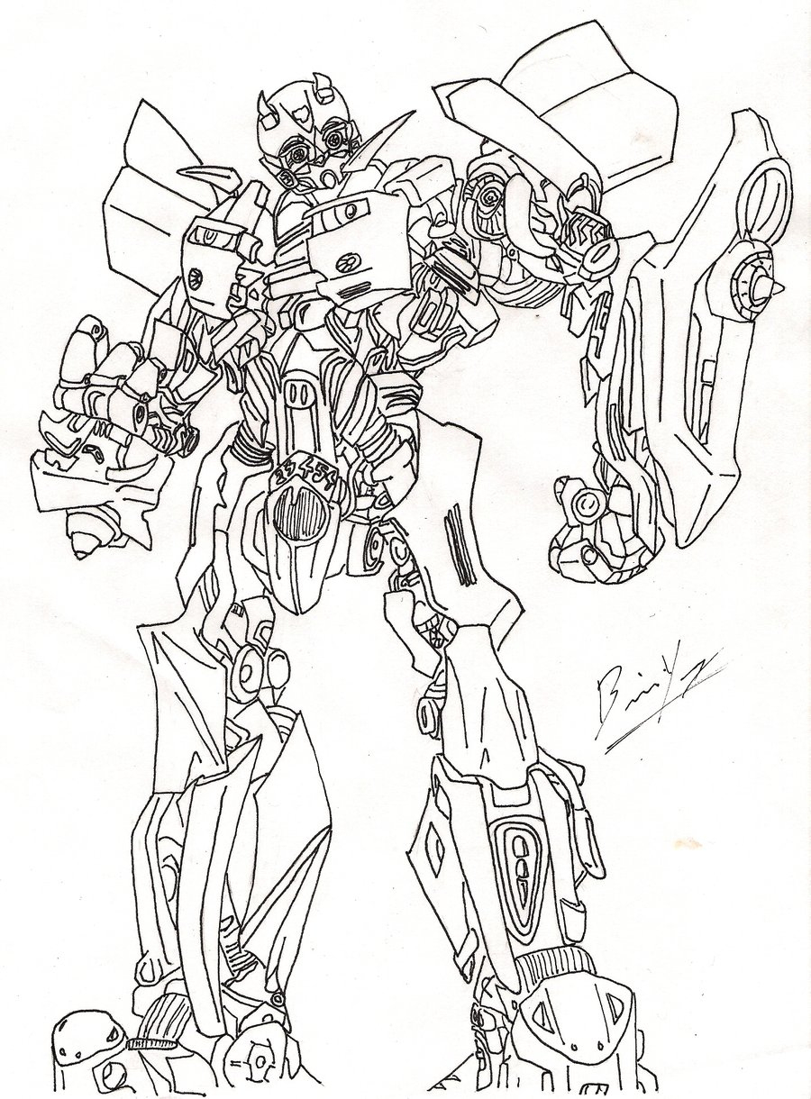 Bumblebee Transformers Drawing At Getdrawings | Free Download avec Dessins Transformers
