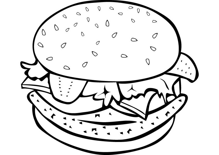 Burger Coloring Pages At Getcolorings | Free Printable Colorings destiné Coloriage Hamburger Frite