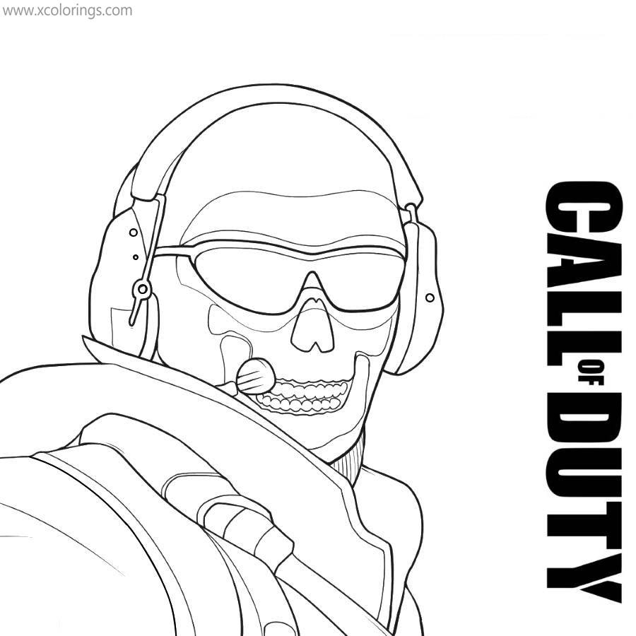 Call Of Duty Coloring Pages Modern Warfare Ghost - Xcolorings serapportantà Coloriage Call Of Duty