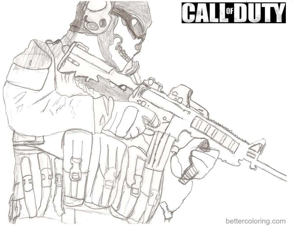 Call Of Duty Coloring Pages Sketch - Free Printable Coloring Pages encequiconcerne Dessin Call Of Duty Facile