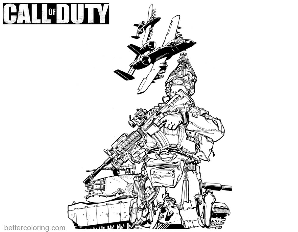 Call Of Duty Lineart Coloring Pages - Free Printable Coloring Pages à Coloriage Call Of Duty