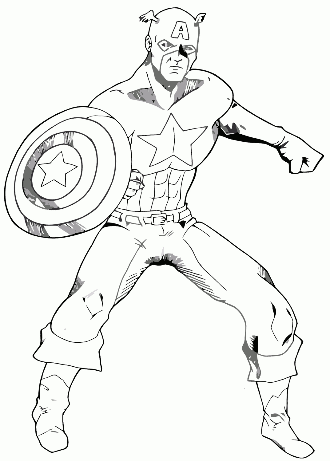 Captain America Coloring Pages | Coloring Pages To Download And Print intérieur Coloriage Captaine America