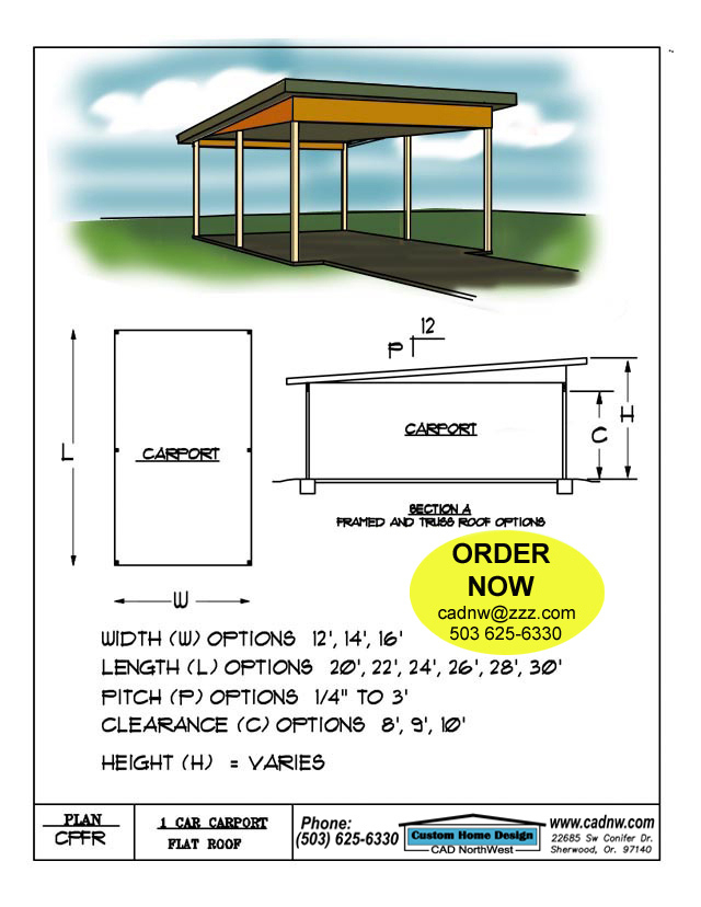 Carport Plans Flat Roof Pdf Woodworking concernant Plan Carport Bois Gratuit Pdf