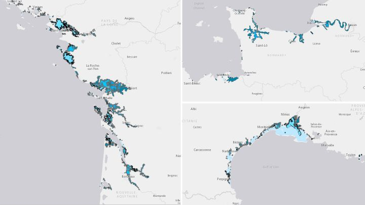 Cartes. Inondations, Incendies, Niveau De La Mer L'Agence Européenne destiné Carte Côte Atlantique