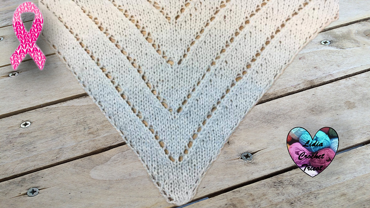 Châle Triangles: Tutoriel Au Tricot, Présenté Par Lidia Crochet Tricot concernant Châle Au Crochet Pdf Gratuit