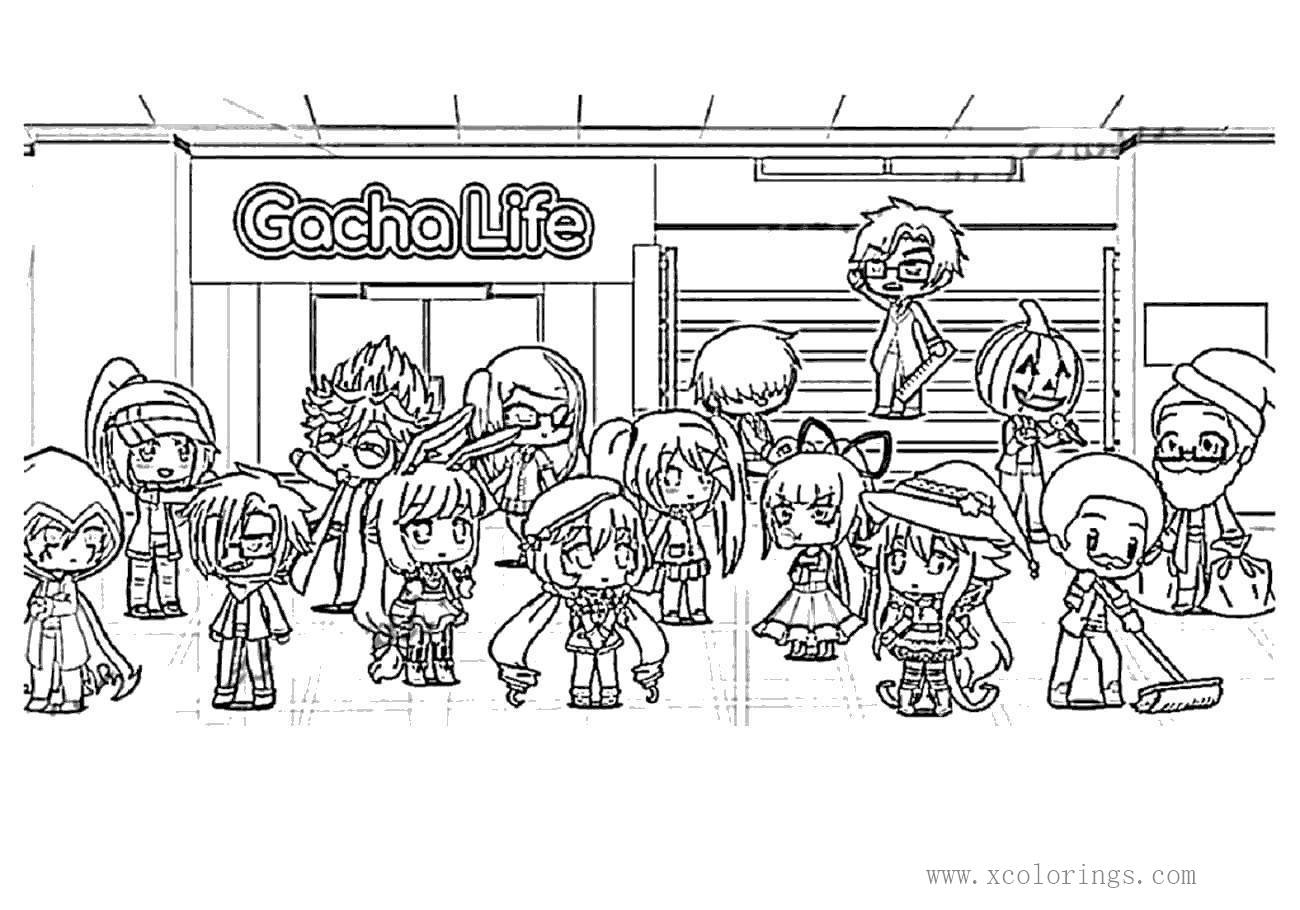 Characters From Gacha Life Coloring Pages - Xcolorings intérieur Coloriage Gacha Life